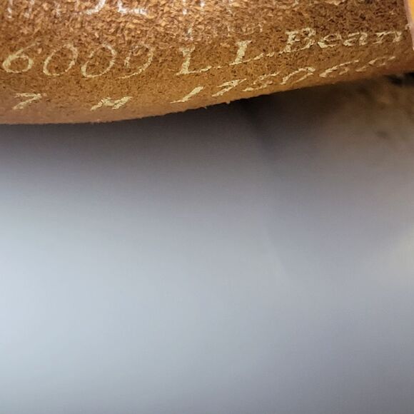 LL. Bean Women’s Boots Gumshoes Brown Leather Padded Collar Duck Shoes Size 7 - Picture 9 of 10